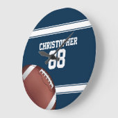 Blauwe en witte strepes Jersey Football Grote Klok (Hoek)