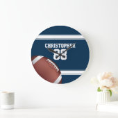 Blauwe en witte strepes Jersey Football Grote Klok (Huis)