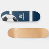 Blauwe en witte strepes Jersey Voetbal Persoonlijk Skateboard (Horizontaal)