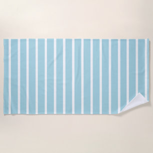 Blauwe en witte stripband handdoek