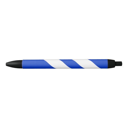 Blauwe en witte strippen zwarte inkt pen (Voorkant)
