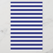 Blauwe en witte strips briefpapier (Voorkant)