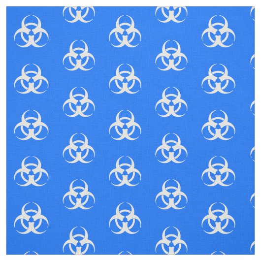 Blauwe en witte symboolstructuur stof (Swatch)