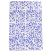 Blauwe en witte tas met wieltjes medium cadeauzakje (Voorkant)