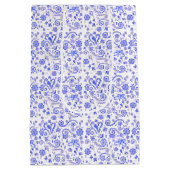 Blauwe en witte tas met wieltjes medium cadeauzakje (Achterkant)