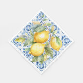 Blauwe en witte tegel van de Italiaanse waterverf  Servet (Hoek)