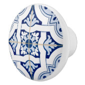 Blauwe en witte  teile look-keramische knop (Rechts)