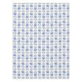 Blauwe en witte theebeker tafelkleed (Voorkant)