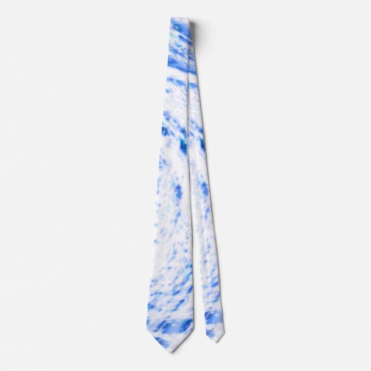 Blauwe en witte tinkleurstof stropdas (Voorkant)