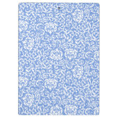 Blauwe en witte tudor Damask stijl Klembord (Achterkant)