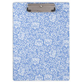 Blauwe en witte tudor Damask stijl Klembord (Voorkant)
