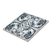 Blauwe en Witte Tulp Decoratieve Tegel Tegeltje (Zijkant)