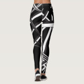 Blauwe en witte, unieke leggings 492 (Achterkant)