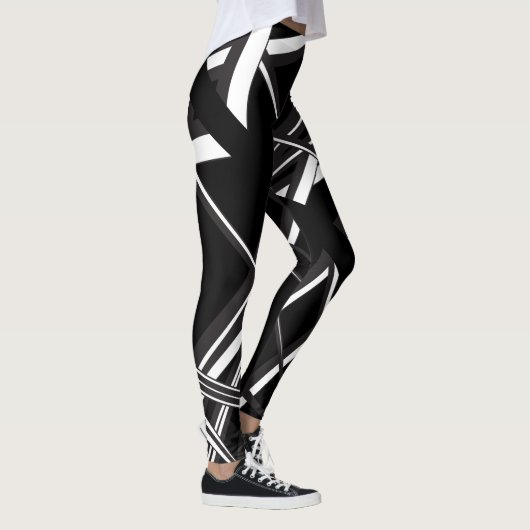 Blauwe en witte, unieke leggings 492 (Rechts)