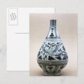Blauwe en witte vaas, Yuan Dynasty Briefkaart (Voorkant / Achterkant)
