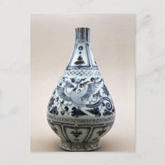 Blauwe en witte vaas, Yuan Dynasty Briefkaart (Voorkant)