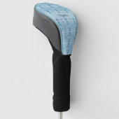 Blauwe en witte veer, aanpasbaar golfheadcover (Schuin)