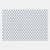 Blauwe en witte verankeringspunten, marinepapier inpakpapier vel (Voorkant 3)