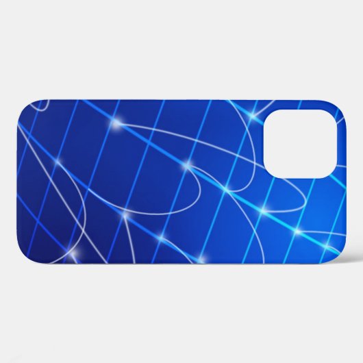 Blauwe en Witte Verbindingen van het Netwerk Case-Mate iPhone Case (Achterkant (horizontaal))