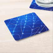 Blauwe en Witte Verbindingen van het Netwerk Kartonnen Onderzetters (Schuin)