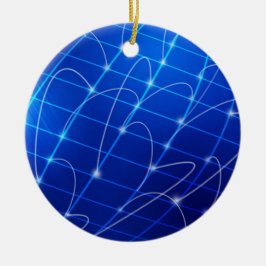 Blauwe en Witte Verbindingen van het Netwerk Keramisch Ornament