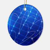 Blauwe en Witte Verbindingen van het Netwerk Keramisch Ornament (Links)