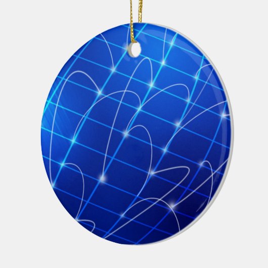 Blauwe en Witte Verbindingen van het Netwerk Keramisch Ornament (Links)