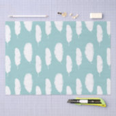 Blauwe en witte veren tissuepapier (Craft)