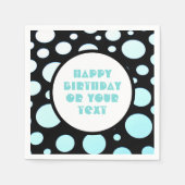 Blauwe en witte verlopen cirkels Modern Napkins Servet (Voorkant)