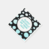 Blauwe en witte verlopen cirkels Modern Napkins Servet (Hoek)