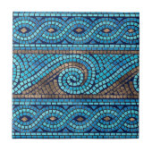 blauwe en witte vintages tegeltje (Voorkant)