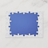 Blauwe en witte Visitekaartjes van het stuk (Achterkant)