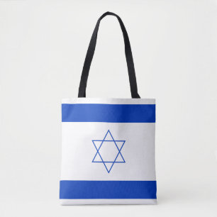 Blauwe en witte vlag van Israël Tote Bag