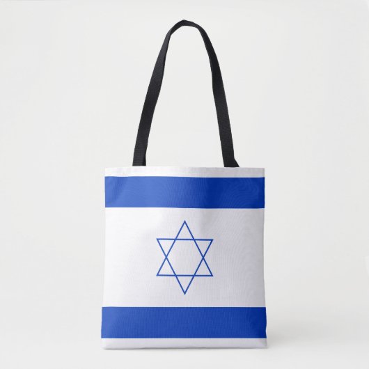 Blauwe en witte vlag van Israël Tote Bag (Voorkant)