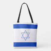 Blauwe en witte vlag van Israël Tote Bag (Achterkant)