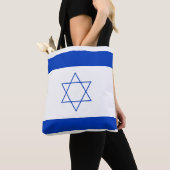 Blauwe en witte vlag van Israël Tote Bag (Dichtbij)