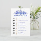 Blauwe en witte vlakke Kaart van het Vrijgezellenf (Staand voorkant)