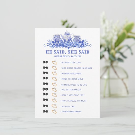 Blauwe en witte vlakke Kaart van het Vrijgezellenf (Staand voorkant)