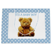 Blauwe en witte vlek  groot cadeauzakje (Voorkant)