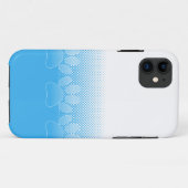 Blauwe en witte vlekken met Newsprint achtergrond Case-Mate iPhone Case (Achterkant (horizontaal))