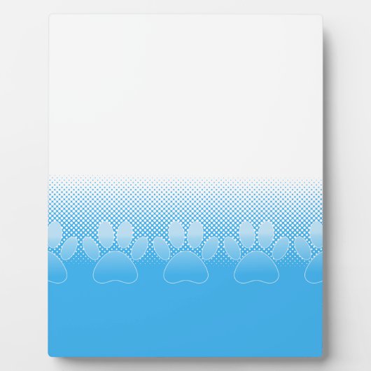 Blauwe en witte vlekken met Newsprint achtergrond Fotoplaat (Voorkant)