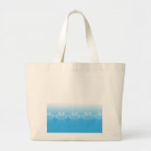 Blauwe en witte vlekken met Newsprint achtergrond Grote Tote Bag (Voorkant)