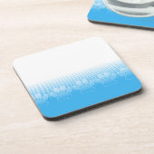 Blauwe en witte vlekken met Newsprint achtergrond Onderzetter (Linkerzijde)