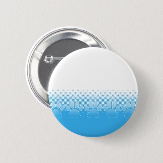 Blauwe en witte vlekken met Newsprint achtergrond Ronde Button 5,7 Cm (Voorkant /achterkant)