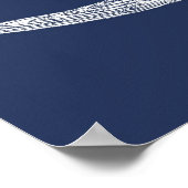 Blauwe en witte vliegende doorslikken poster (Hoek)