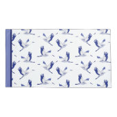 Blauwe en witte vliegkranen kussensloop (Achterkant-Links)