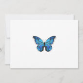 Blauwe en Witte Vlinders Morpho Monarch Kaart (Achterkant)