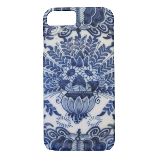 Blauwe en witte vloerbedekking Case-Mate iPhone case (Achterkant)