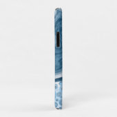 Blauwe en witte vochtige kunst Case-Mate iPhone case (Achterkant/rechts)