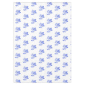 Blauwe en witte vogel en Edelweiss Pattern Tafelkleed (Voorkant)